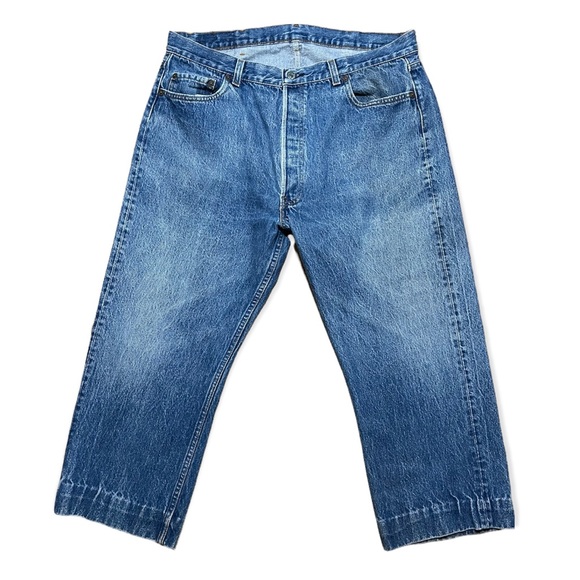 Levi’s 501 Vintage 1986 Buttonfly Cropped Jeans Sz W38 L23 - Picture 2 of 16